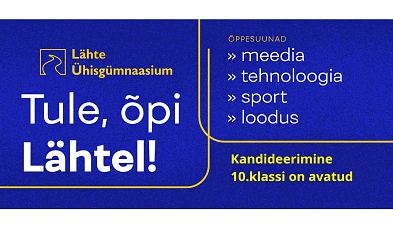 Kandideerimine Lhte hisgmnaasiumi 10. klassi on avatud!